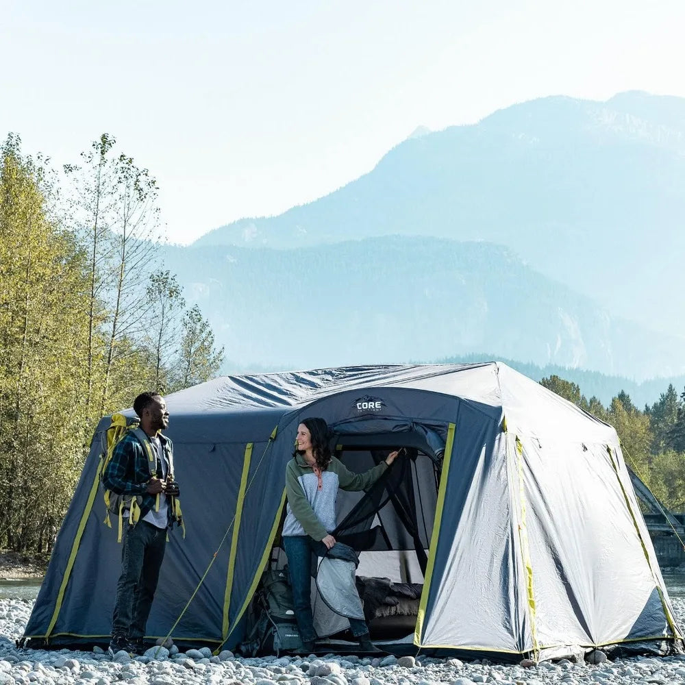 Instant Cabin Tents Person Family Cabin Multi Room Pop Up Tents Car Camping | Included Storage Pockets for Camping Accessories