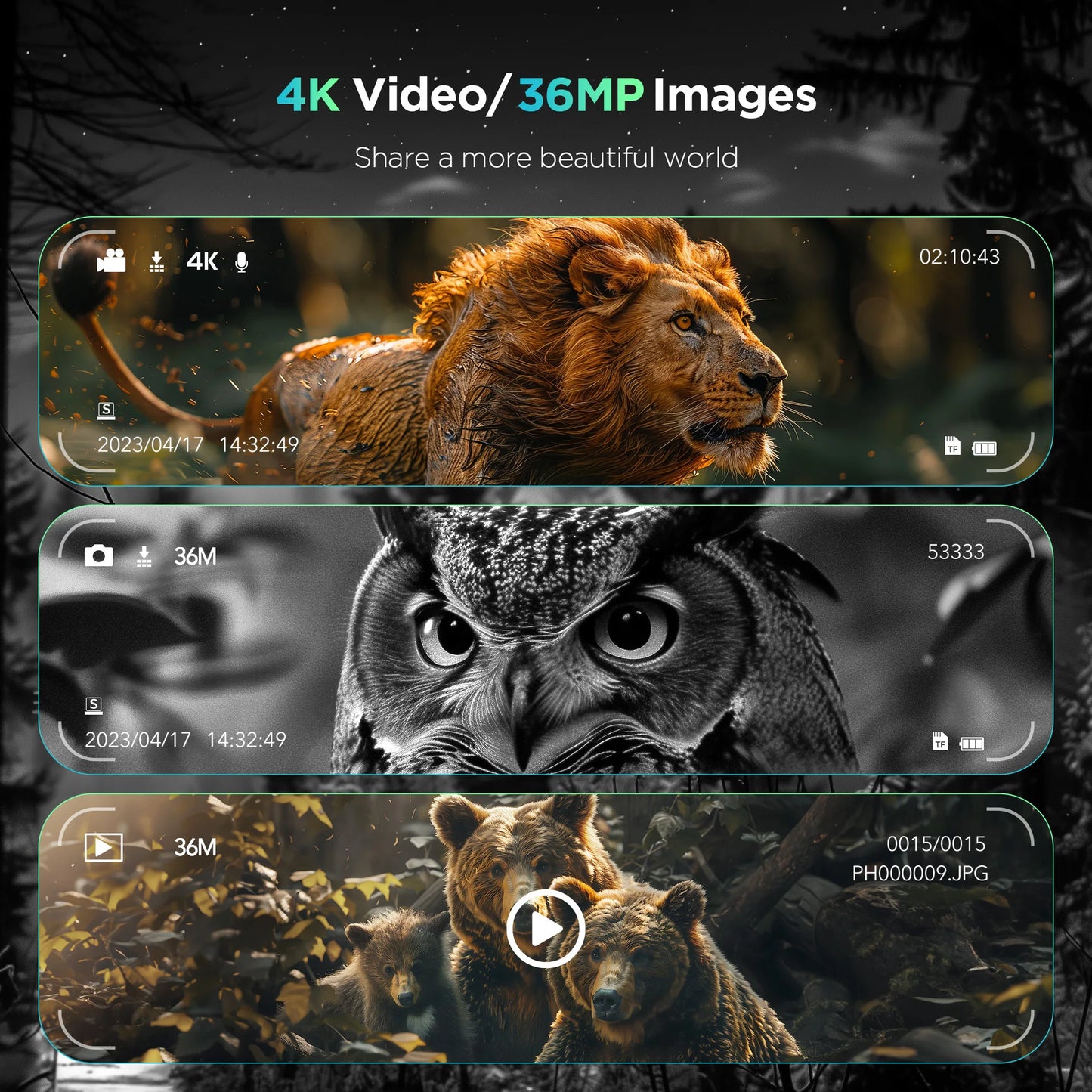 Night Vision Binoculars Goggles 8X Digital Zoom 1000ft HD 1080P with IR Illuminator & Video Recording 4K for Hunting/Camping