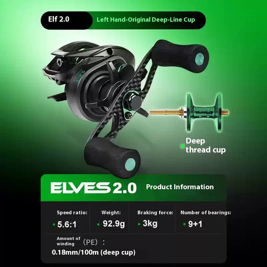 Cayden Sprite Ultra Mini Portable Water Drop Reel Second Generation Micro Bait Double Line Cup For Carp And Catfish Fishing