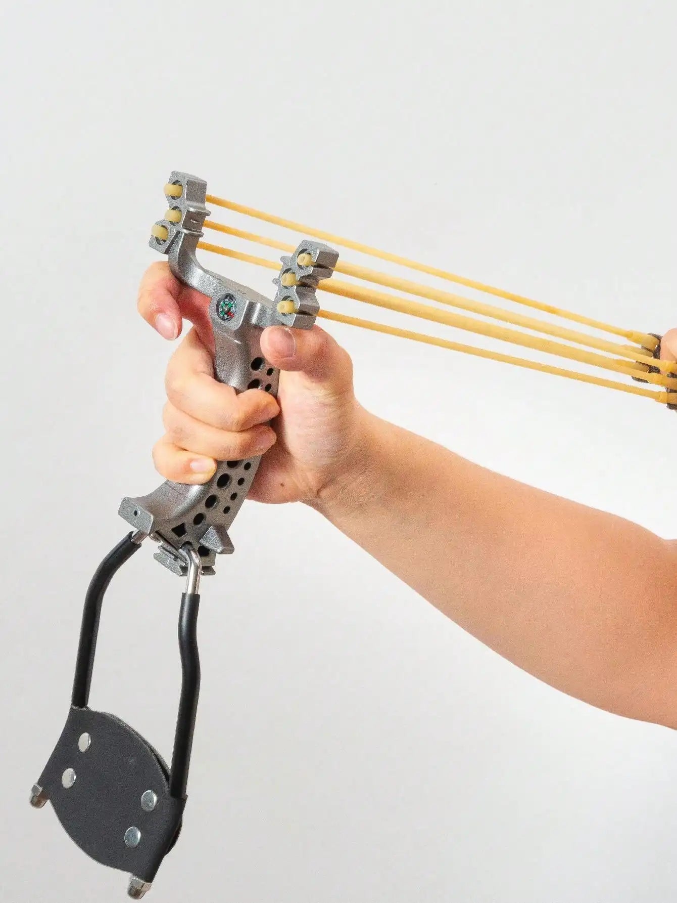 1set High-Power New Type Slingshot With Wrist Guard For Outdoor Hunting, Including Foldable Slingshot And Rubber Band Catapult