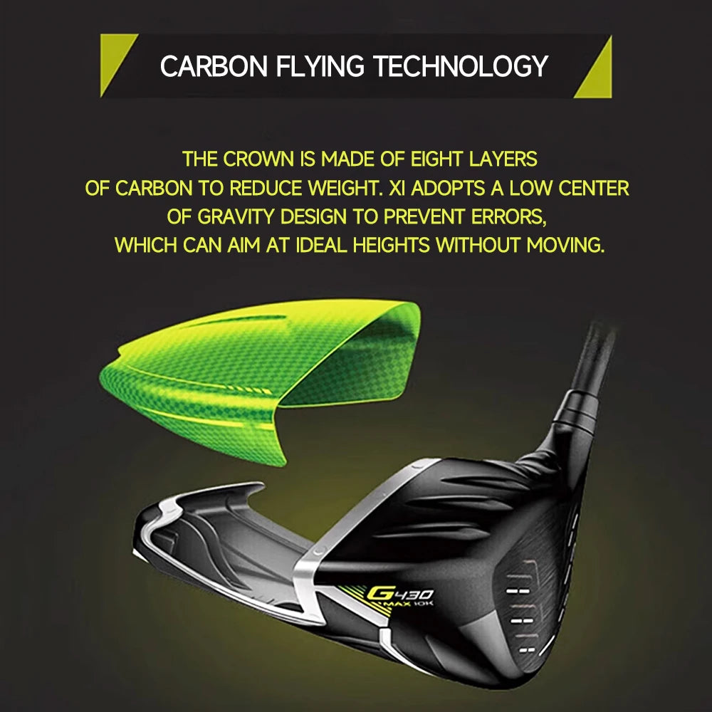 PING Golf Clubs G430 MAX 10K Driver Golf 1 Wood 9/10.5 Degree with R/SR/S Graphite Shaft with Headcovers