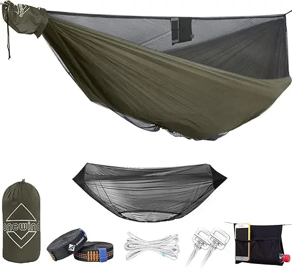 Onewind 12ft Camping Hammock Mosquito Net Ridgeline Double