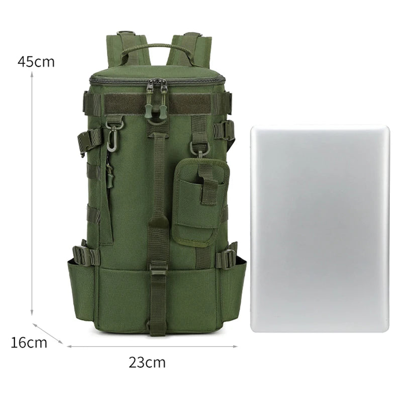 Tactical Fishing Backpack Tackle Bag With Rod Holders Molle