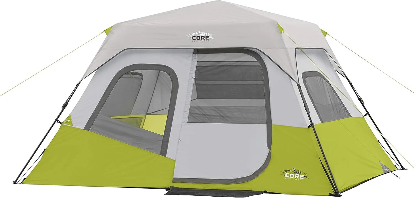 Instant Cabin Tents Person Family Cabin Multi Room Pop Up Tents Car Camping | Included Storage Pockets for Camping Accessories