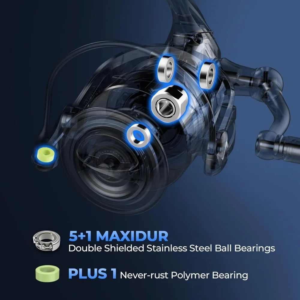 Saltwater Spinning Reel with 55 lb Maximum Resistance Waterproof Big Game Reel Corrosion Resistant Bearing System