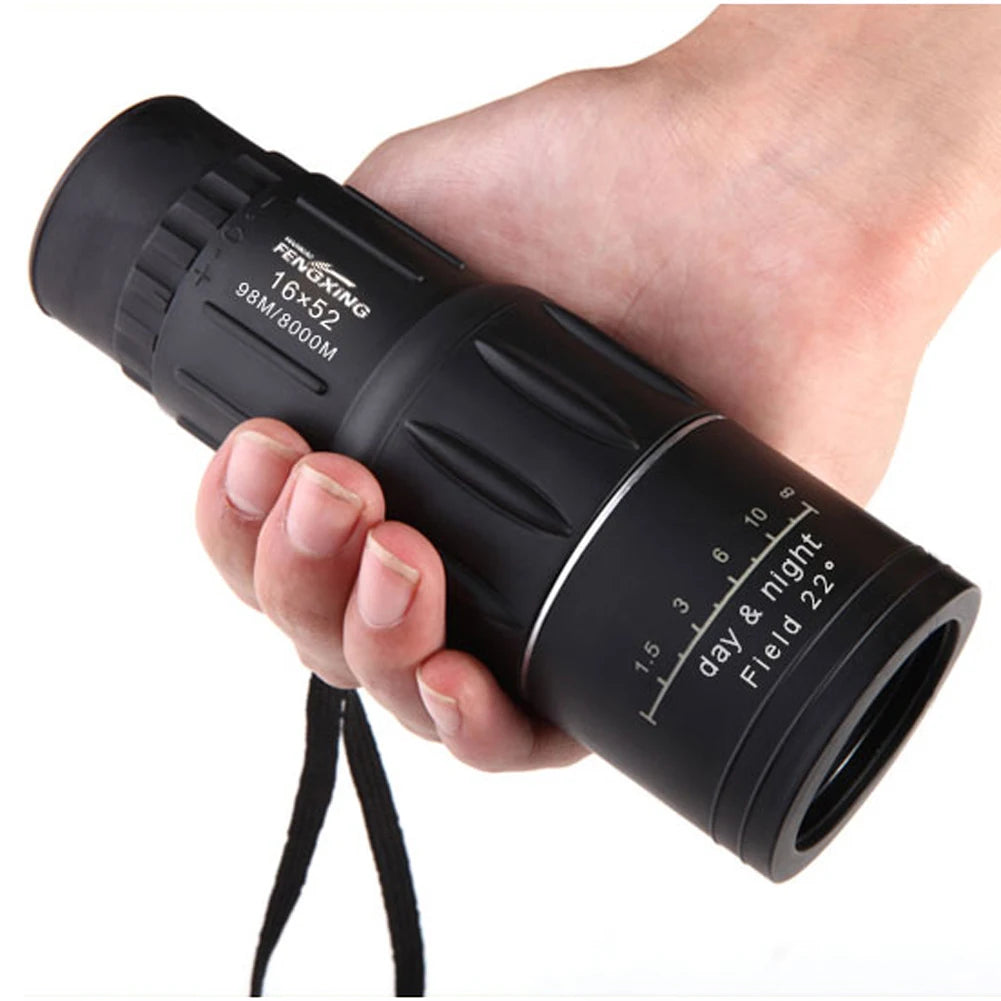 16x52 Portable Monocular Telescope 66M/8000M Zoom Long Range Spyglass Outdoor Binoculars for Outdoor Sports Camping Travel
