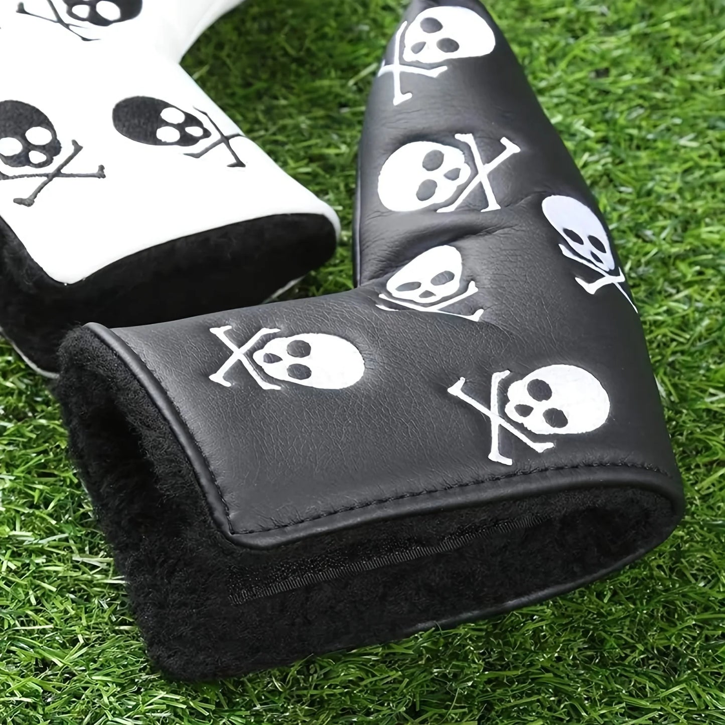 Golf Putter Head Cover Blade PU Leather Protector Black
