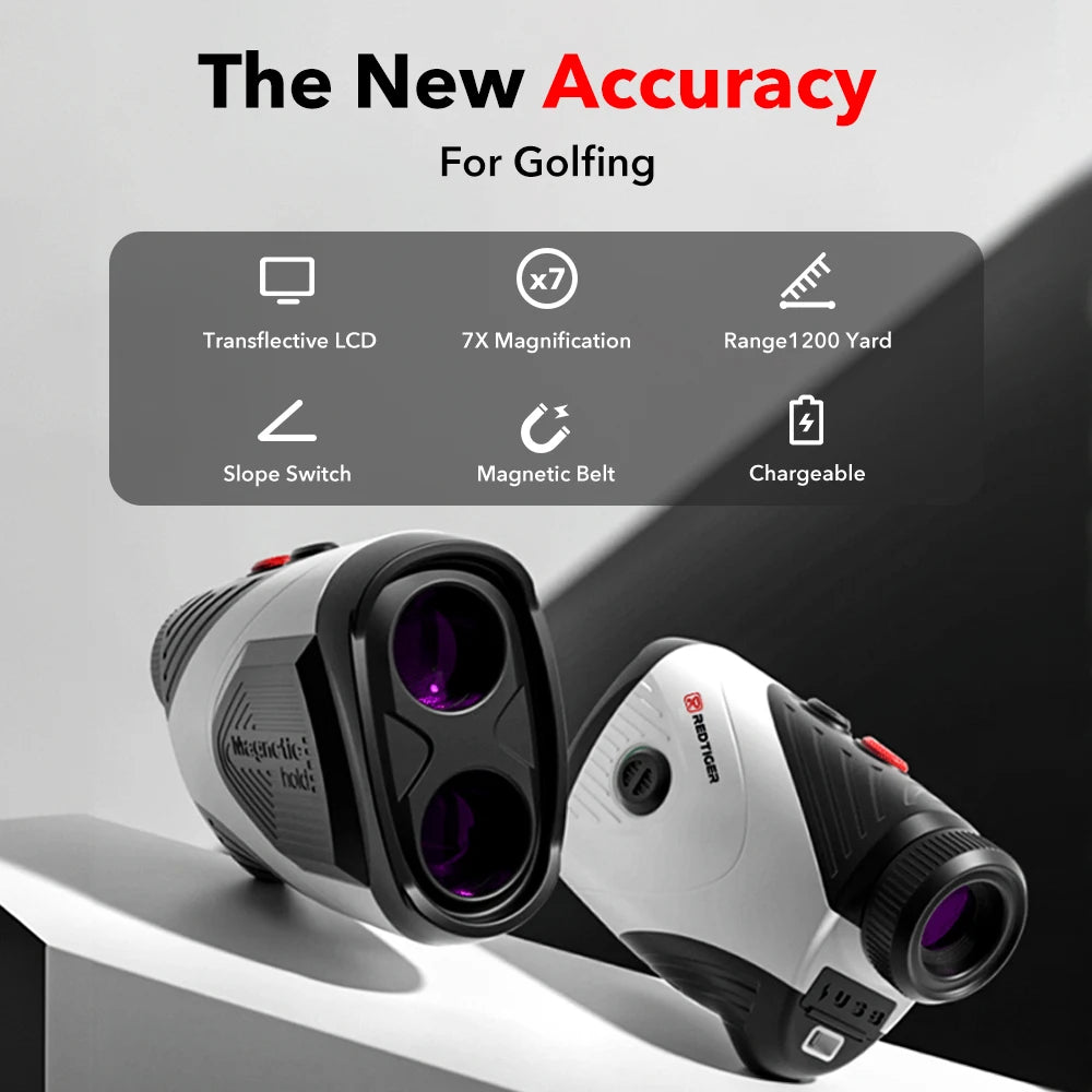 Redtiger Rangefinder Slope 1000M 1200Yards 7X Mag for Golf