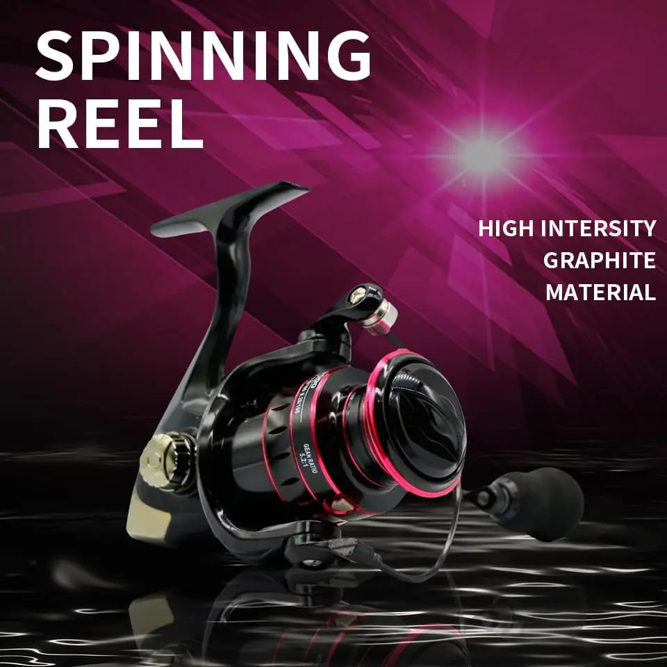 HJ Fishing Reel 1000 7000 Series 5.2 1 Ratio Ultralight Aluminum for Pro Rec Fishing