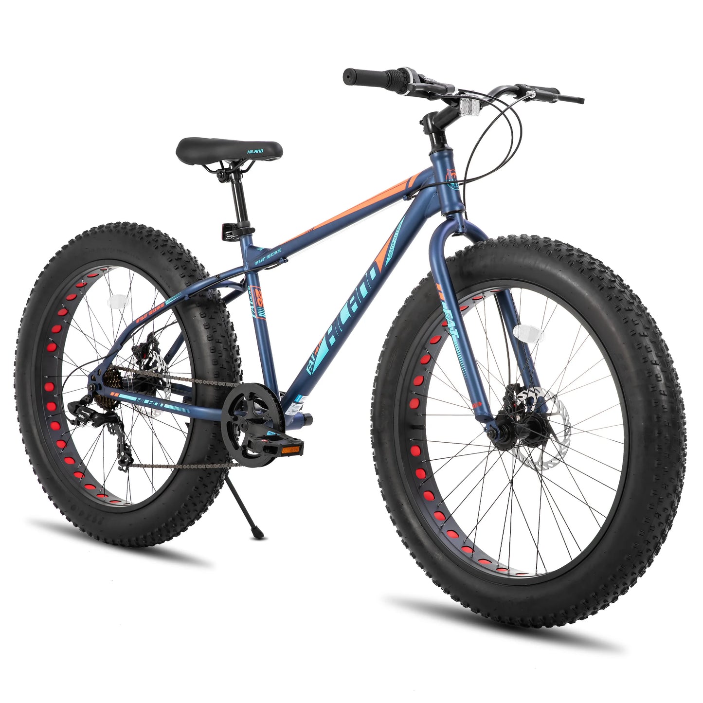 Hiland 20 Inch Kids' Bicycles Fat Tire Mountain Bike for  Age 5 + Years, Shimano 7-Speed, Dual-Disc Brake,Kids BeachBicycle